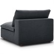 Modway Commix 6-Piece Fabric Down Filled Overstuffed Sectional Sofa Set in Gray