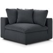 Modway Commix 6-Piece Fabric Down Filled Overstuffed Sectional Sofa Set in Gray