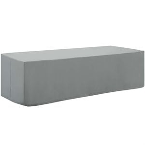 Modway Immerse Polyester Fabric Outdoor Chaise or Sofa Cover in Gray