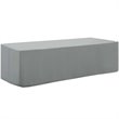 Modway Immerse Polyester Fabric Outdoor Chaise or Sofa Cover in Gray