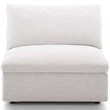 Modway Commix Fabric Down Filled Overstuffed Armless Chair in Beige