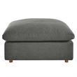 Modway Commix Modern Down Filled Overstuffed Fabric Ottoman in Gray