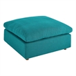 Modway Commix Modern Down Filled Overstuffed Fabric Ottoman in Teal