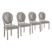 4 Piece Side Chair/Light Gray