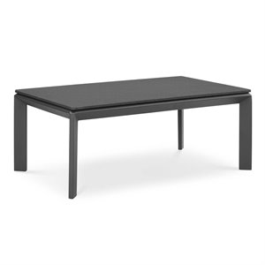 Modway Riverside Aluminum Outdoor Patio Coffee Table in Gray
