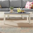 Modway Riverside Aluminum Outdoor Patio Coffee Table in White
