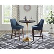 Modway Drive Modern Style Pine Wood and Iron Bar Table in Black/Gold