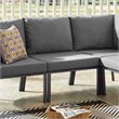 Modway Riverside Outdoor Patio Aluminum Armless Chair in Gray/Charcoal