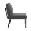 Modway Riverside Outdoor Patio Aluminum Armless Chair in Gray/Charcoal