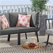 Modway Riverside Outdoor Patio Aluminum Corner Chair in Gray/Charcoal