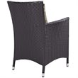 Modway Convene 3-Piece Outdoor Wicker Rattan Set with Fire Pit in Espresso/Mocha