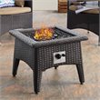 Modway Convene 3-Piece Outdoor Wicker Rattan Set with Fire Pit in Espresso/Mocha