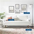 Modway Valour Modern Style Performance Velvet Sofa in White Finish