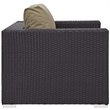Modway Convene 3-Piece Outdoor Wicker Rattan Set w/ Fire Pit in Espresso/Mocha