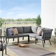 Modway Riverside 5-Piece Outdoor Patio Aluminum Sectional in Gray/Charcoal