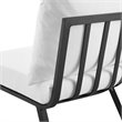 Modway Riverside 2-Piece Outdoor Patio Aluminum Sectional Sofa Set in Gray/White