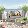 Modway Riverside 2-Piece Outdoor Patio Aluminum Sectional Sofa Set in White/Gray