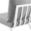 Modway Riverside 2-Piece Outdoor Patio Aluminum Sectional Sofa Set in White/Gray