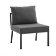 Modway Riverside 3-Piece Outdoor Aluminum Sectional Sofa in Gray/Charcoal