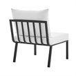 Modway Riverside 3-Piece Outdoor Patio Aluminum Sectional Sofa in Gray/White