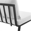 Modway Riverside 3-Piece Outdoor Patio Aluminum Sectional Sofa in Gray/White