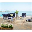 Modway Riverside 5-Piece Outdoor Patio Aluminum Set - White/Navy