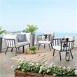 Modway Riverside 4-Piece Outdoor Patio Aluminum Set in Gray/White