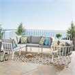 Modway Riverside 6-Piece Outdoor Patio Aluminum Set - White/Gray
