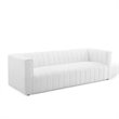 Modway Reflection Channel Tufted Upholstered Fabric Sofa in White