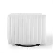 Modway Conjure Modern Tufted Swivel Fabric Upholstered Armchair in White