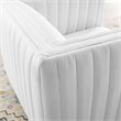 Modway Conjure Modern Tufted Swivel Fabric Upholstered Armchair in White