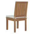 Modway Marina 9-Piece Modern Solid Teak Wood Outdoor Dining Set in Natural/White