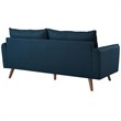 Modway Revive 2-Piece Fabric Upholstered Sofa and Loveseat Set in Azure Blue