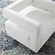 Modway Booth Modern Performance Velvet Swivel Armchair in White