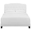 Modway Amelia Twin Upholstered Polyester Fabric Bed in White Finish