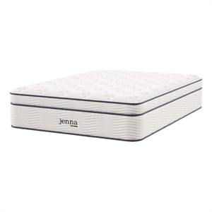 Modway Jenna 14&quot Modern Innerspring and Foam Full Mattress in White