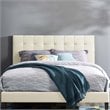 Modway Paisley Tufted Full/Queen Performance Velvet Headboard in Ivory