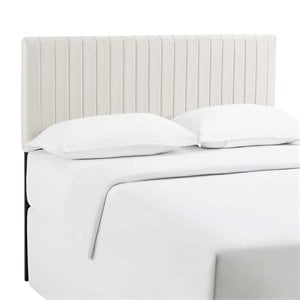 Modway Keira Velvet King California King Headboard in Ivory
