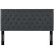 Modway Helena Tufted Full/Queen Upholstered Linen Fabric Headboard in Gray