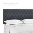Modway Helena Tufted Full/Queen Upholstered Linen Fabric Headboard in Gray