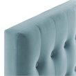 Modway Emily Twin Tufted Performance Velvet Headboard in Light Blue