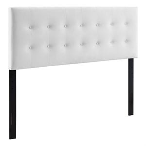 Modway Emily Full Tufted Performance Velvet Headboard in White