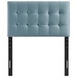 Modway Lily Biscuit Tufted Twin Performance Velvet Headboard in Light Blue