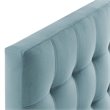 Modway Lily Biscuit Tufted Twin Performance Velvet Headboard in Light Blue