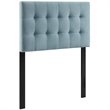 Modway Lily Biscuit Tufted Twin Performance Velvet Headboard in Light Blue