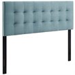 Modway Lily Queen Biscuit Tufted Performance Velvet Headboard in Light Blue