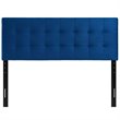Modway Lily Queen Biscuit Tufted Performance Velvet Headboard in Navy