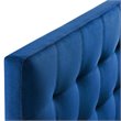 Modway Lily Queen Biscuit Tufted Performance Velvet Headboard in Navy