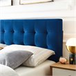 Modway Lily Queen Biscuit Tufted Performance Velvet Headboard in Navy