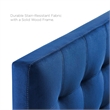 Modway Lily Queen Biscuit Tufted Performance Velvet Headboard in Navy